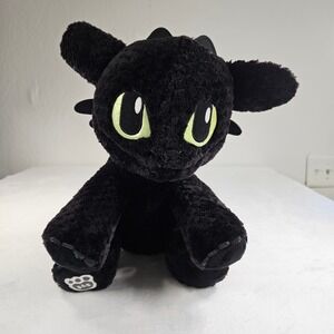 Build-A-Bear Toothless Night Fury Plush How to Train Your Dragon Black 11 inch
